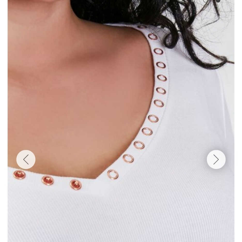 Forever 21 Button-Trim Ribbed Top - Picture 6 of 7